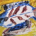 Acryl schilderij, Maya Wildevuur, Vissen